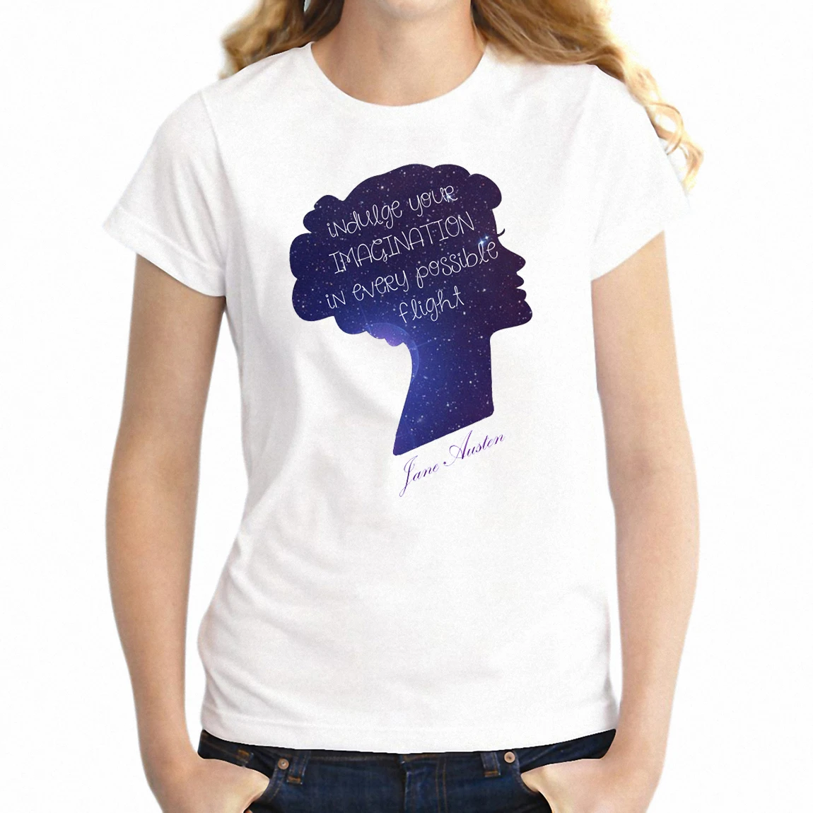 Женская футболка Джейн Остен, новинка, прайд и предубеждение, елизанта и Дарси, Анны, книга, книга, футболки для девочек - Цвет: 7
