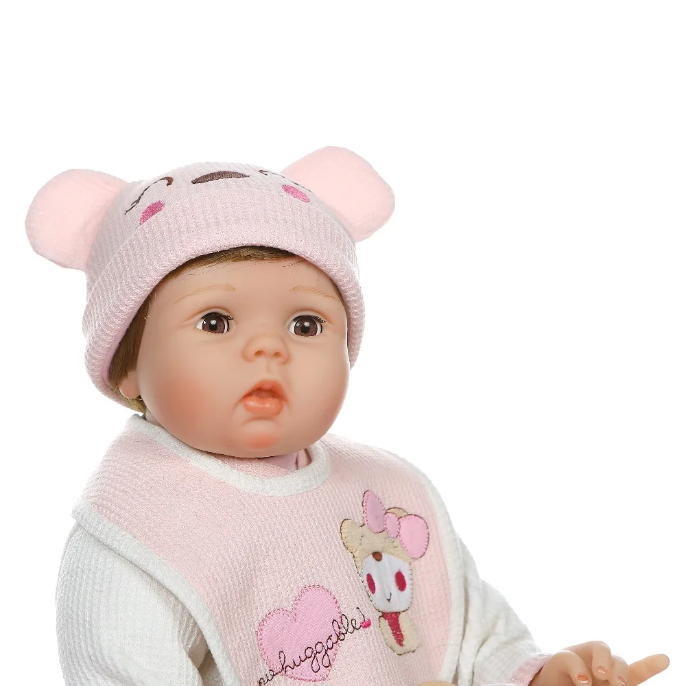 NPK 55 см мягкий корпус bebe Кукла реборн Детская Мягкая силиконовая кукла глаза мигает сладкая девочка подарок на день рождения