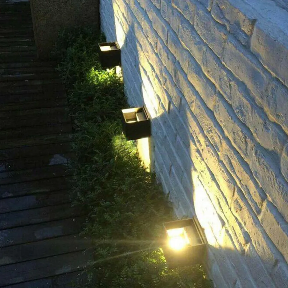 para Cima – para Baixo à Prova Conduziu a Lâmpada do Caminho da Varanda do Jardim Ângulo de Feixe Ajustável ao ar Luz de Montagem da Parede Dwaterproof Água Livre Interna 12 w