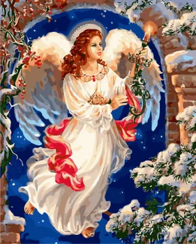 

Frameless painting by numbers paint by number for home decor canvas painting 4050 candle
