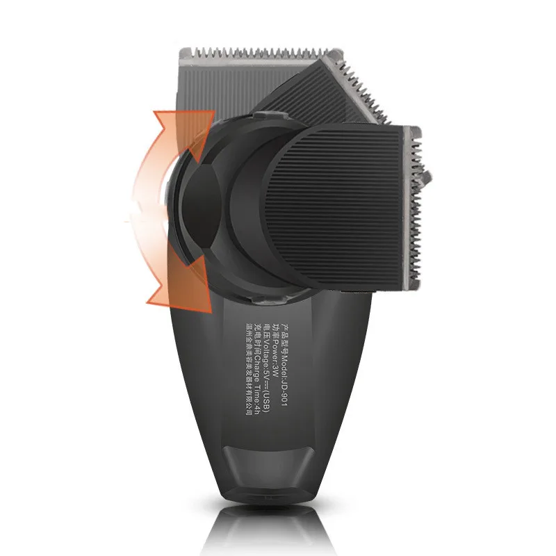 360 градусов вращения JD-901 для мужчин электрический триммер для стрижки волос самообслуживания храмы бритвы зарядка через USB серый и красн