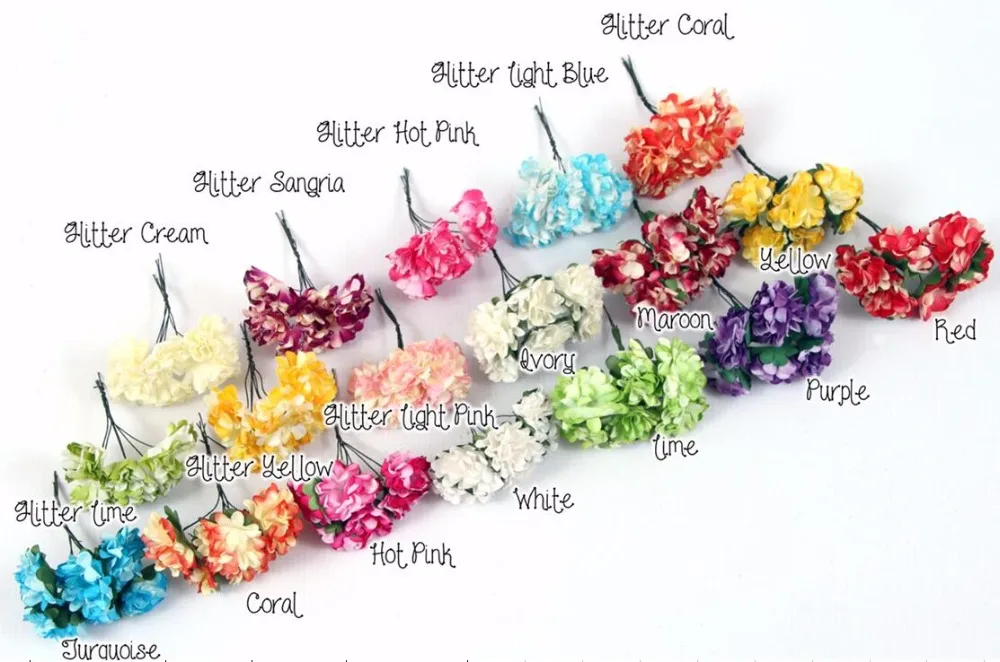 3cm Artificial Flower Bouquets Tissue Paper Flowers Mini Roses For