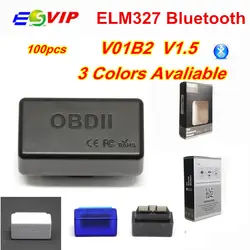 Новый мини ELM327 OBD2 Bluetooth V01B2 адаптер V2.1 OBD2 OBDII автомобилей сканер автомобильный диагностический инструмент авто ELM 327 ELM327 BT