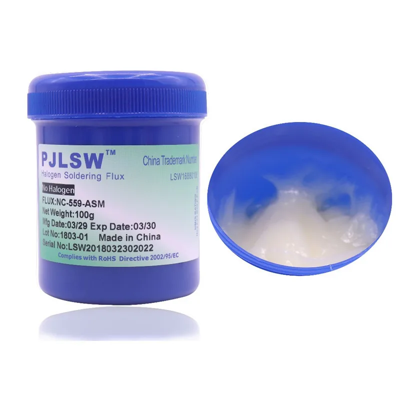 

PJLSW NC-559-ASM Milky white BGA Solder Flux Paste Welding Assist Tools 100g Milky white