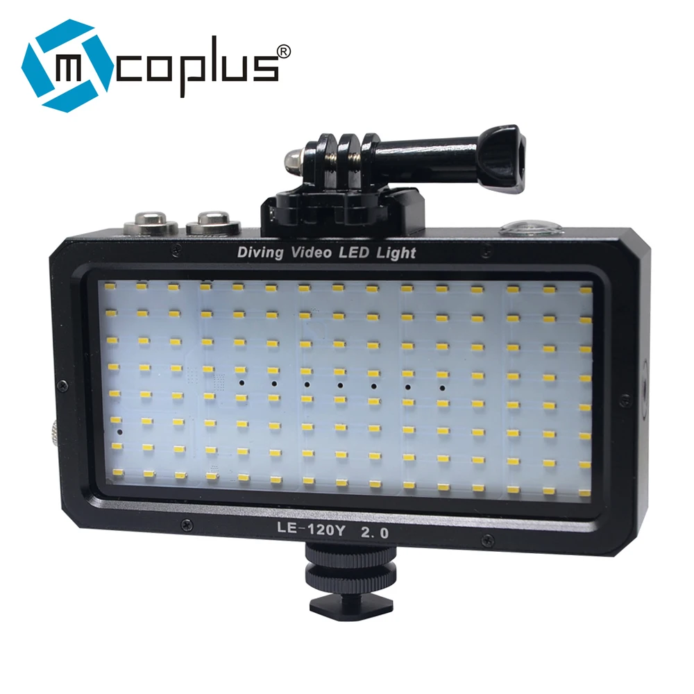 

Mcoplus LE-120Y Waterproof Underwater Video LED light 25M/82ft 5500K for Digital Camera GOPRO SJCAM Action Camera