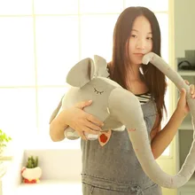 Милый плюшевый слон, длинный нос, слон, около 150 см, подарок на день рождения, цвет серый