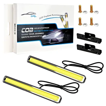 

2pcs/set Universal Waterproof COB DRL LED Car Daytime Running Light Auto Super Driving Lamp External Day Lights Assembly