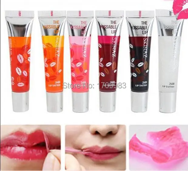 2015 Lip Gloss Korea Skinaz Peel off Lasts For 24h Magic Lip Tattoo