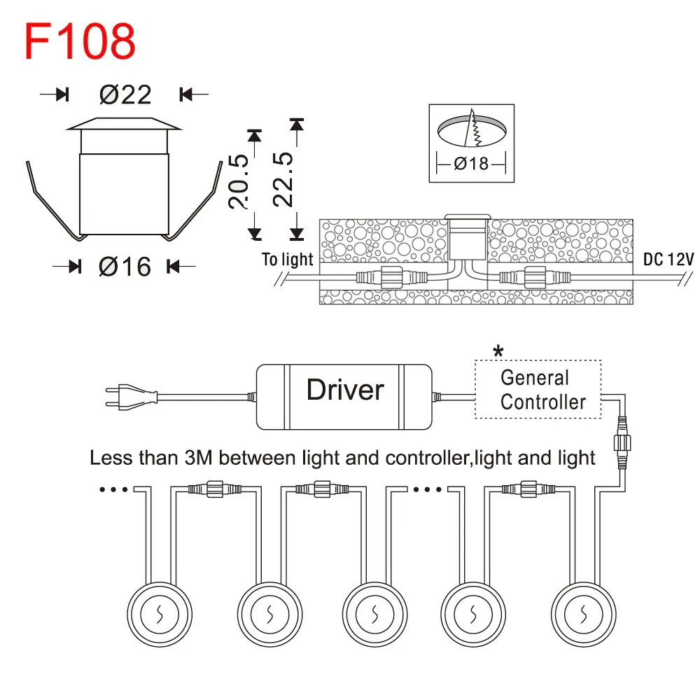 Conduziu a Luz da Escada Iluminação à Prova Light + 1 Inoxidável Mini Piso Rebaixado Enterrado Lâmpadas Ip67 6 Pcs Stairway d' Água Motorista Aço Luz 13 6 pcs light + 1 Stairway Iluminação À Prova D' Água pcs Motorista