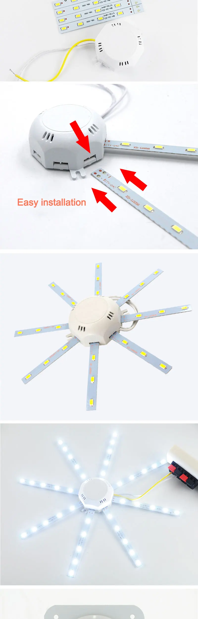 12W 16W 20W 24W Led Downlight Accessory Octopus Magnetic plate Ring Light Led Lamp 220V For Ceiling Lamp Absorb dome Replace