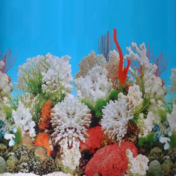 

Non-self-adhesive HEIGHT 80CM 100CM Aquarium Accessories Background Stickers Fish Tank Decoration WATERPROOF Wallpaper Ornament