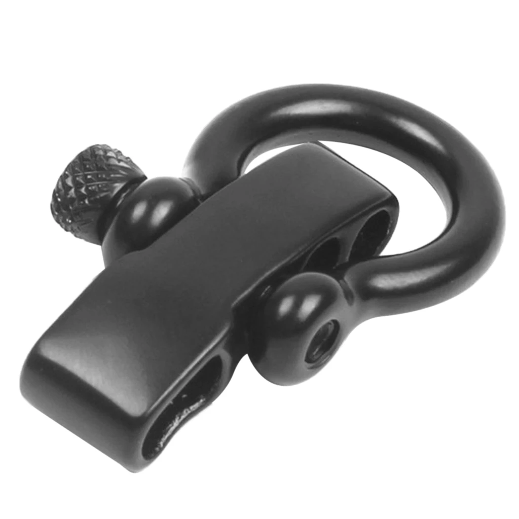 5mm Black Adjustable Stainless Steel Shackle for Paracord Bracelets for Outdoor Sports Camping Hiking 