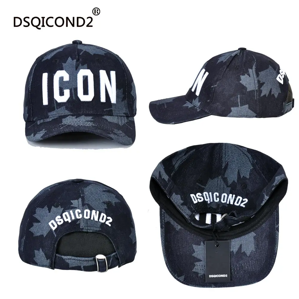 DSQICOND2 бейсболка из хлопка Snapback s DSQ буквы высокого качества кепки для мужчин и женщин дизайн клиента значок логотип шляпа черная кепка мужская шляпа