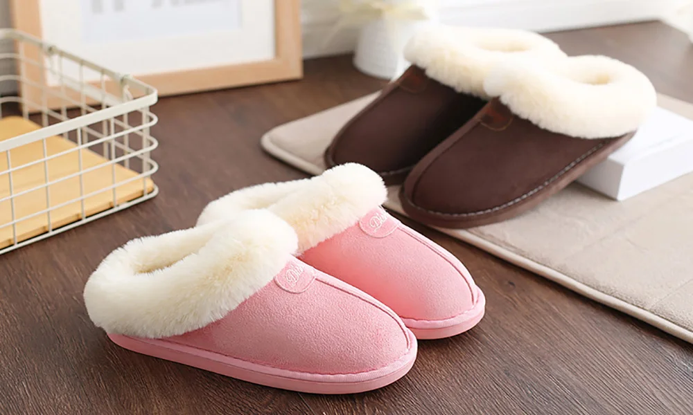 Jron/большие размеры; женские домашние тапочки; зимняя теплая Домашняя/напольная обувь; Плюшевые Тапочки для ванной; меховая шерстяная удобная обувь; Botas Mujer