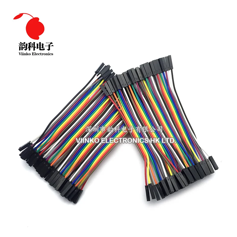 

Dupont Line 40pcs 10cm Female to Female Jumper Wire Dupont Cable for arduino