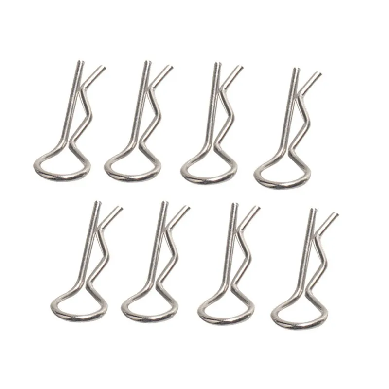 Surprise Price 8pcs 1/10 1/16 Stainless Steel Body Clips Pins For HPI Himoto HSP RC Car Racing Shell Wind Tail Parts