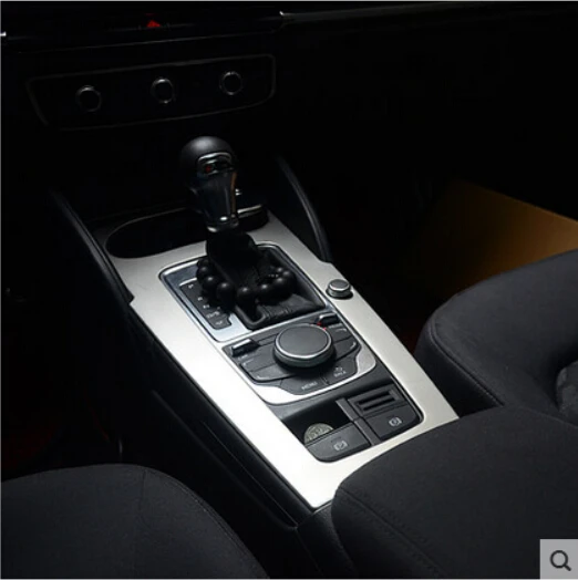 Углеродная нержавеющая сталь Шестерня панель управления рычаг переключения передач для Audi A3 хэтчбек седан 2013 аксессуары для автомобиля-Стайлинг - Название цвета: 3