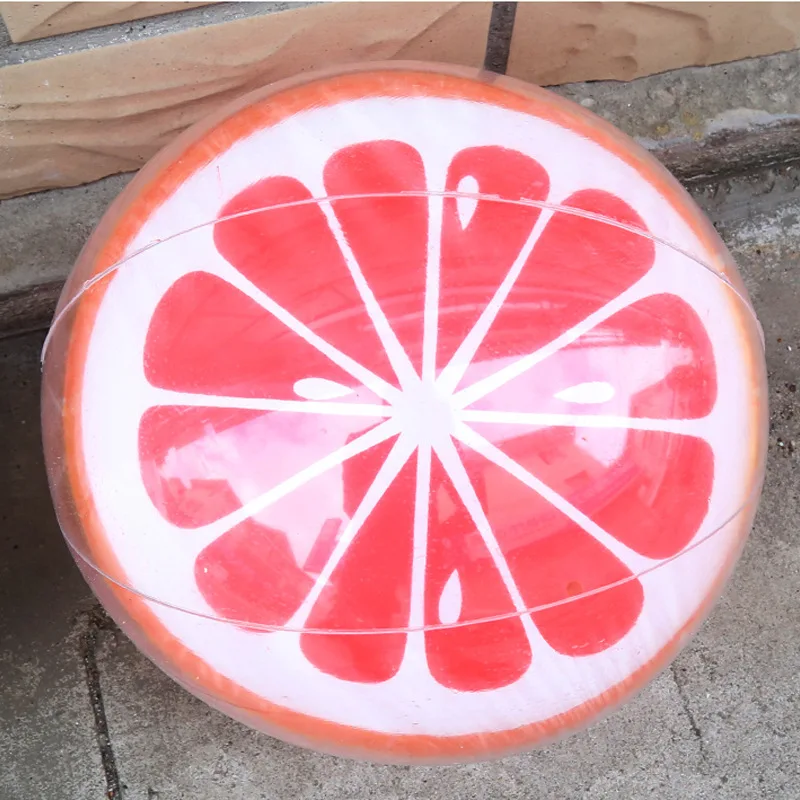 30cm Kids Fun Float Toys Inflatable Watermelon Orange Shape Water Balloons Summer Swimming Pool Sport Ball