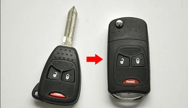 

Replacement 3 Button Pad Flip car Key shell for Chrysler Jeep Dodge Ram 1500 Caliber Nitro Ram 2500 Ram 3500