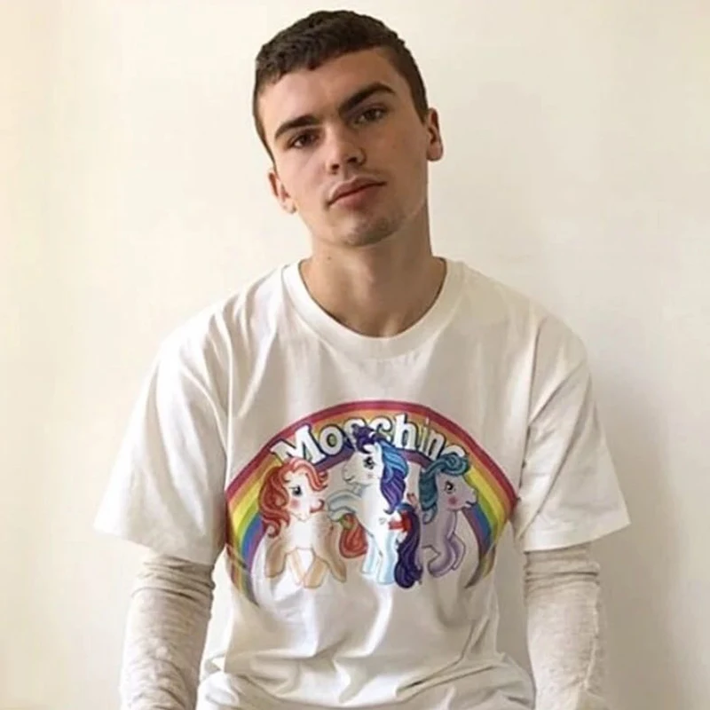Единорог Радуга женские футболки пони футболка с принтом Для женщин Пара Femme