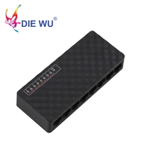 Diewu камер Мгновенной Печати MINI 8 Порты и разъёмы RJ-45 Ethernet-коммутатор хаб настольное 10/100 Мбит сетевой адаптер с icplus чип 178 г