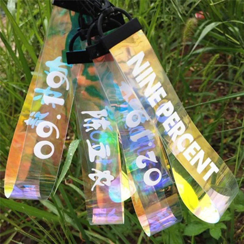 

KPOP Rainbow Laser Nine Percent Birthday Member Names Printing Strip Portrait Key Chain Cute Phone Strap LX120