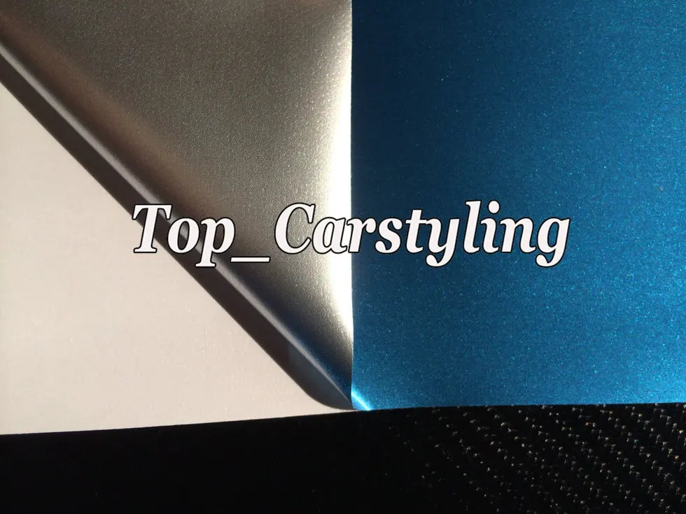 titanium blue matt chrome brushed steel vinyl car wrapping film (2)