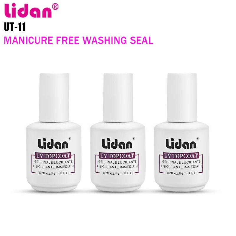 

Lidan UT11 Super Bright Scrub Seal 15ML UV Phototherapy Nail Polish Green Environmental Protection Does Not Yellow TOP COAT