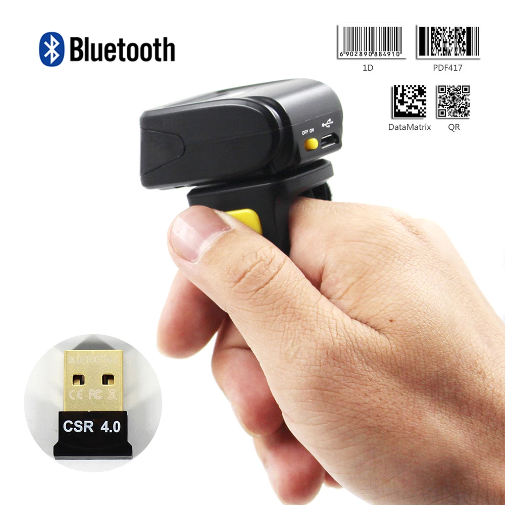 Symcode 1d ماسح الباركود 2d البسيطة الدائري bleutooth واللاسلكية 2d الباركود قارئ مع 16 متر مساحة التخزين Symcode 1d ماسح الباركود 2d البسيطة الدائري bleutooth واللاسلكية 2d الباركود قارئ مع 16 متر مساحة التخزين