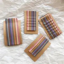 10pcs/set Sweet Fashion Matte Color Hair Clips Candy Color Wave Flat Curved Hairpins Women Girls Hairgrip Wave Barrettes Gift