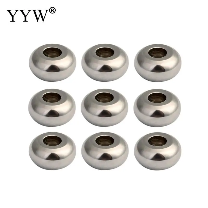 wholesale 50 pcs stainless steel spacer beads Charm Beads Vintage Round Metal Spacer for jewelry