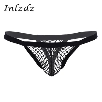 

Mens G-String Thongs Bikini Briefs Lingerie See Through Fishnet Exotic Underwear Bulge Pouch T-Back Hot Sexy Male Thong Panties