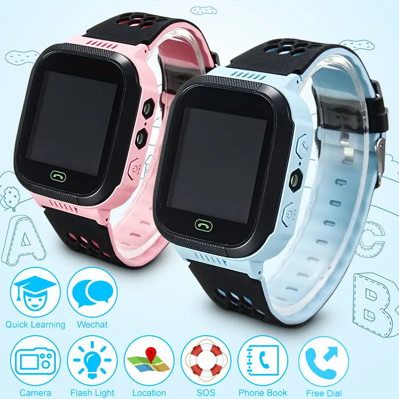 

KINCO Waterproof Tracker SOS Call Children Smart Watch Safe GPS Location Camera Flashlight SIM Alarm Bracelet for IOS/Android