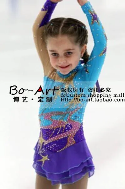 

kids ice skating dresses for competition hot sale children figure skating dress custom size ice dress for girls