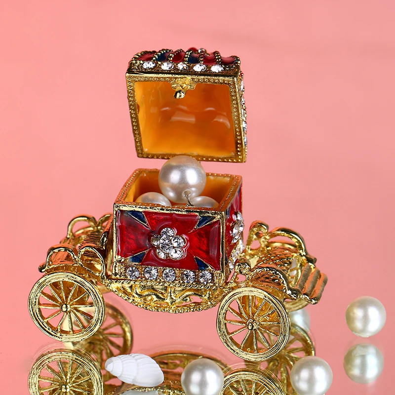 Коробка ручной росписи H & D с эмалированной короной и тыквой|souvenir birthday|souvenir