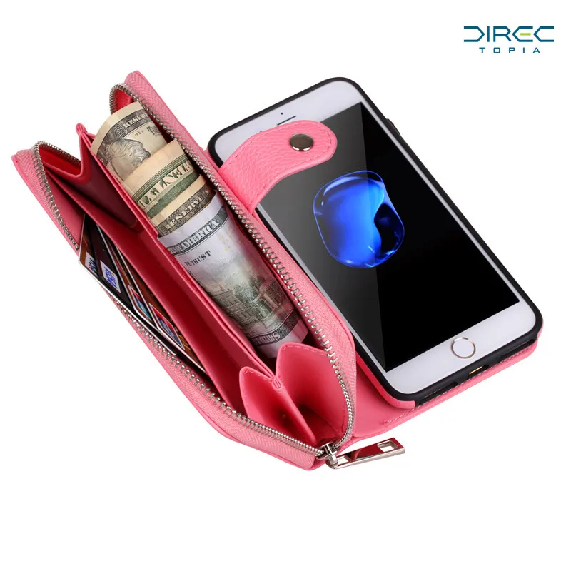 Fashion Flip Leather Case for iPhone 7 Plus Card Slot Wallet Phone Magnetic Cover Phone Bag 2 In 1 Detachable Cell Phone Case 1-plus-5-cover : image Fashion Flip Leather Case for iPhone 7 Plus Card Slot Wallet Phone Magnetic Cover Phone Bag 2 In 1 Detachable Cell Phone Case 1-plus-5-cover
