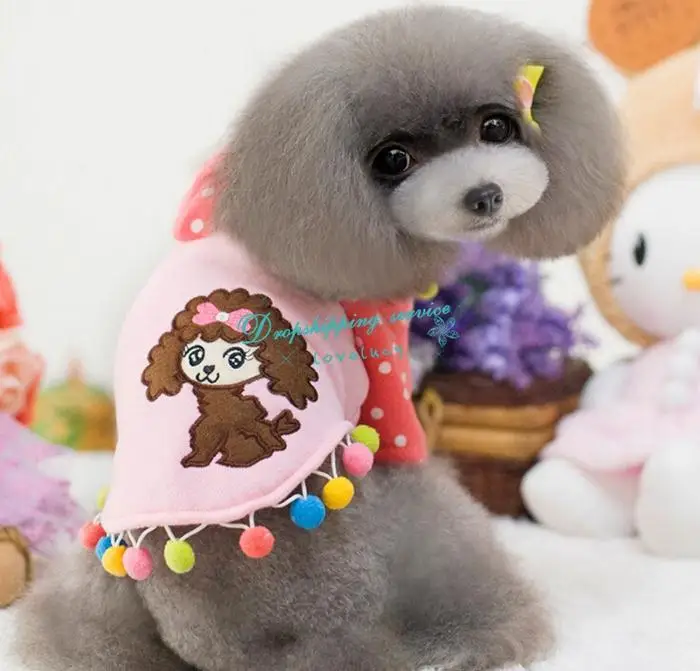 New Pet Dog Cat Clothes Curls Small Poodle Color Ball Sweater Teddy Polka Dot Coat Supplies Hoodie Free Shipping | Дом и сад
