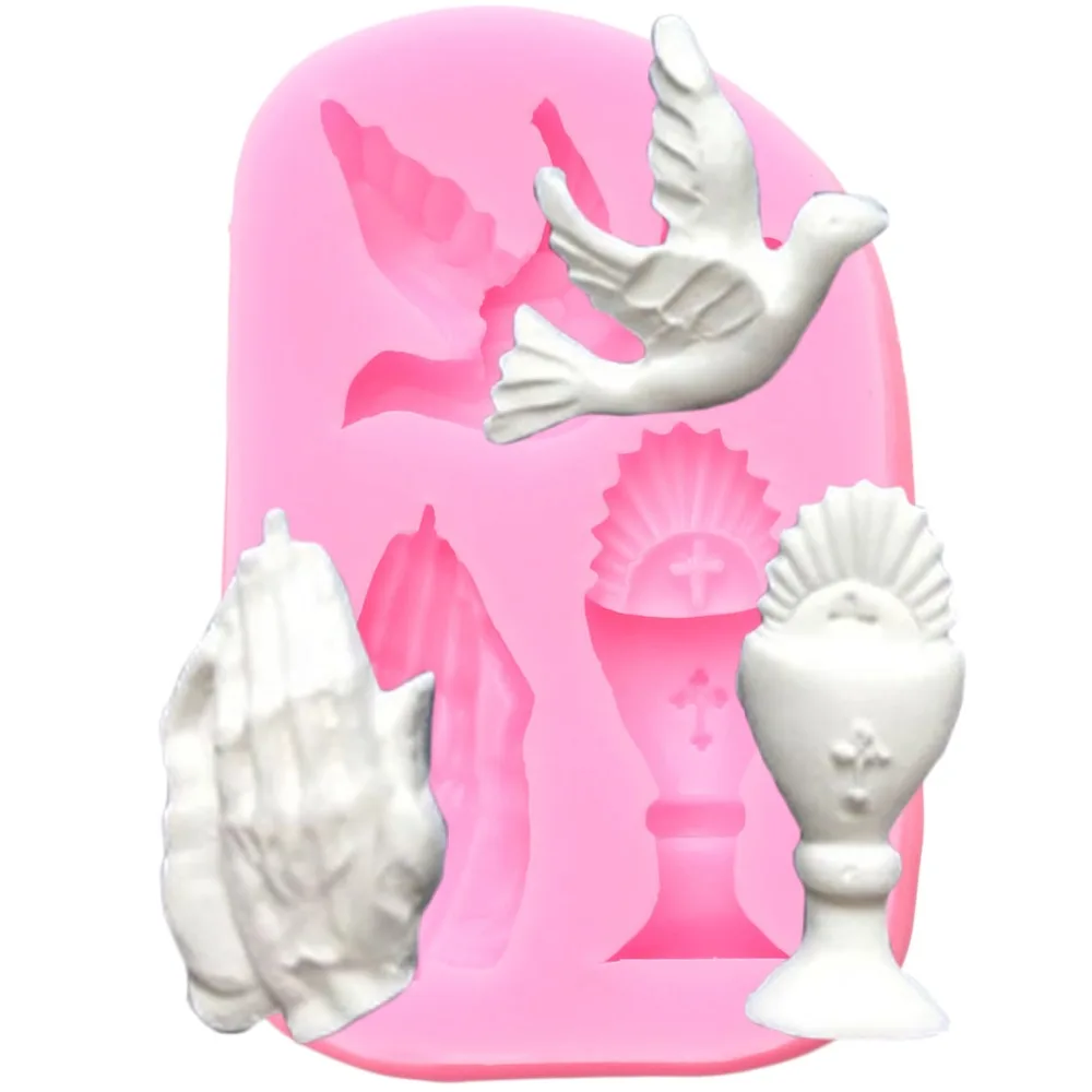

Cake Decorating Tools Hand Pigeon Silicone Mold Fondant Chocolate Candy Gumpaste Mould Kitchen Baking Moulds Polymer Clay Moulds