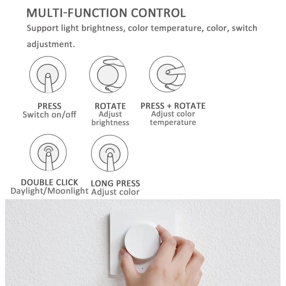 

Smart Wireless Bluetooth Dimmer Switch with Timing Remote Control Function CLH@8