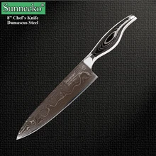 Sunnecko Hohe Qualität 8 zoll Kochmesser Damaskus Stahl Küchenmesser Scharfe Messer Werkzeug Pakkawood Griff Japanischen Kochen Werkzeuge