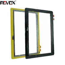 RLGVQDX New For Asus T100TA3740 Yellow flat cable 10.1''inch Black Touch Screen Digitizer Sensor Glass Panel Tablet Replacement new touch screen panel glass sensor digitizer replacement ytg g10092 f3 for 10 1 inch tablet free shipping