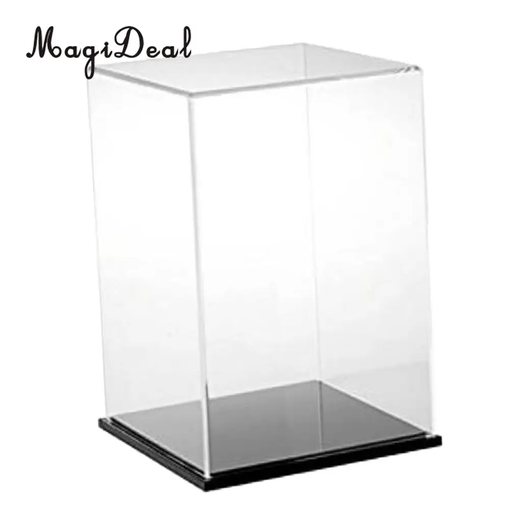 

MagiDeal Clear Acrylic Case Box 35cm Showcase Dustproof Cube Proetction for Doll Cars