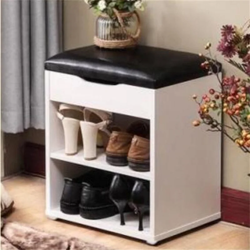 40 30 45CM Multifunction Shoes Storage Stool Modern Shoes Changing Bench Living Room Shoe Cabinet