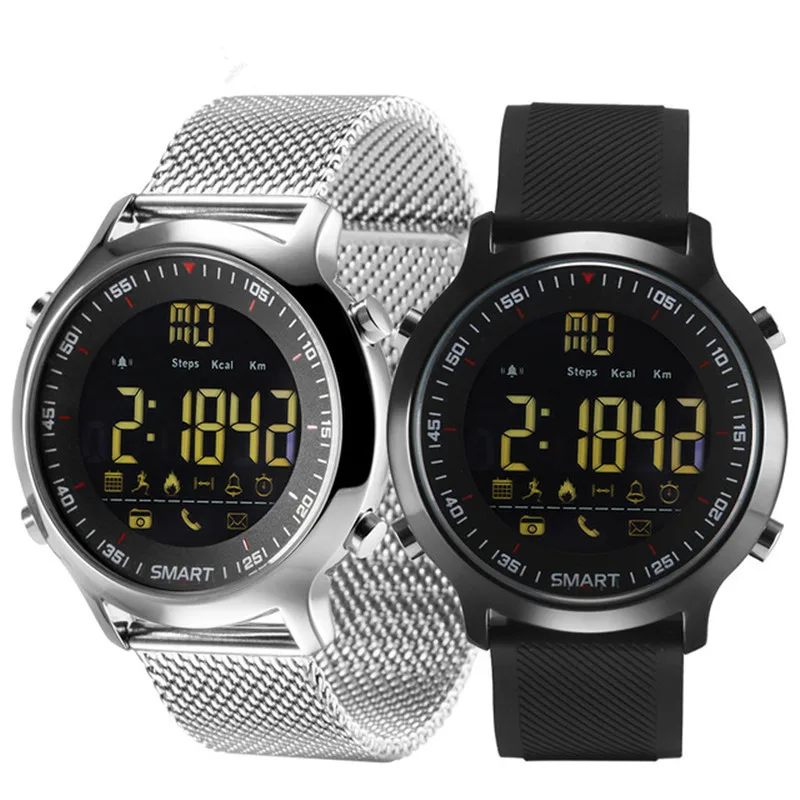 

EX18 Bluetooth Smart Watch Sport Stopwatch Waterproof Wristwatch Pedometer Ultra-long Standby Men Watch for Android IOS