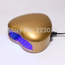 Новинка 110 В или 220 В светодиодный светильник отмачивающий Гель-лак для ногтей УФ-сушилка в форме сердца 3 Вт маникюрный аппарат золотистый