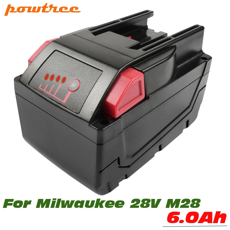 Сменный литий ионный аккумулятор для Milwaukee M28 48 11 6000 2830 20 28 в 0730 мАч|Перезаряжаемые