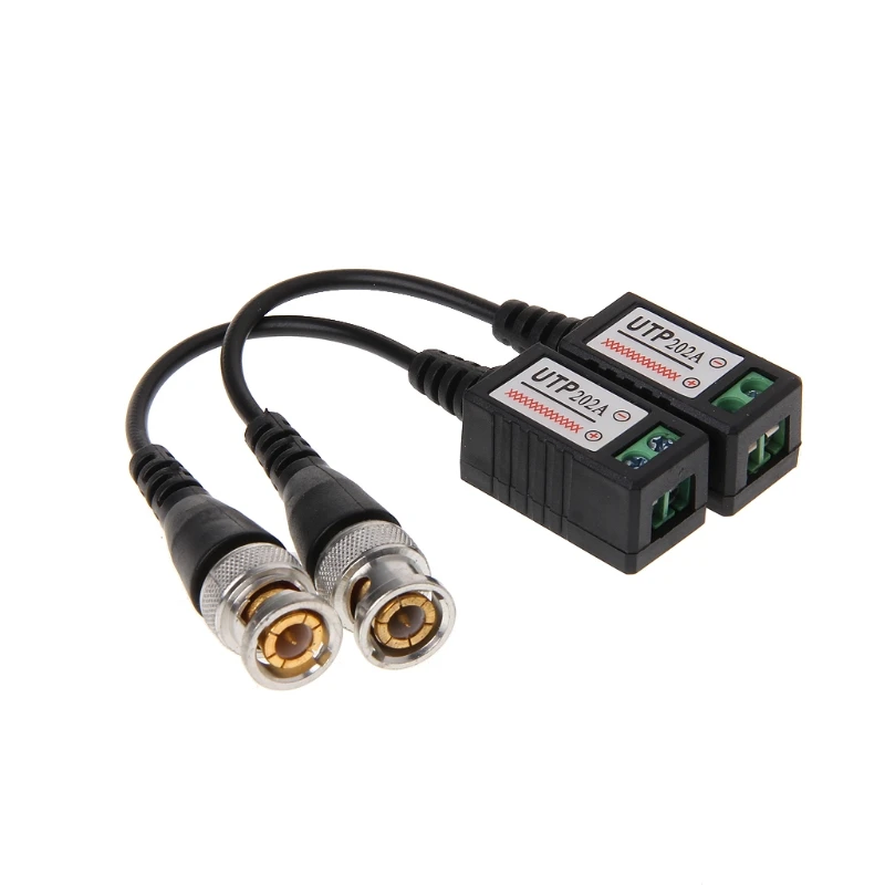 1 Pair 1CH Passive UTP Video Balun Twisted Transceiver BNC For Cat5 CCTV Camera