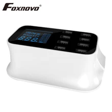 

Foxnovo 8 USB Charging Ports Mobile Phone Charger Multi Port Socket LCD Display Wall Charger