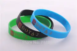 50 шт./лот Dota 2 логотип браслет dota2 печатные полосы игра Силиконовый Jewelry Бесплатная доставка