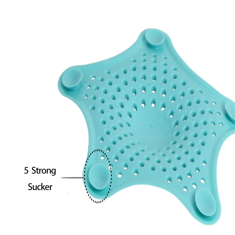 Star Sewer Outfall Strainer Bathroom Sink Filter Anti-blocking Floor Drain Hair Stopper Catcher Kitchen Bathroom Accessories